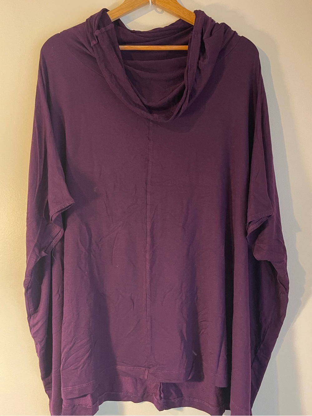 Bryn Walker Purple Siro Rayon Cowl Neck Oversized Dolman Sweater Top XS